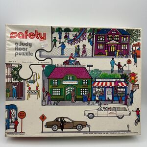 RARE Vintage Safety Town Judy Floor Puzzle COMPLETE 1976 15 Pieces 036004 USA